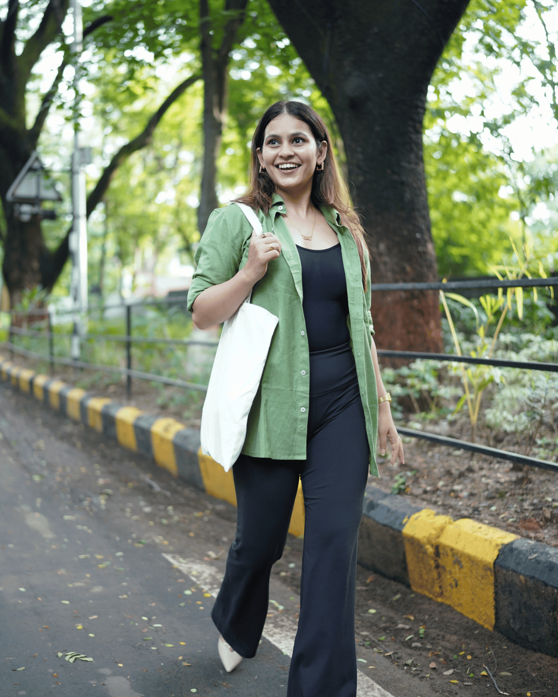 Earthbound Charm – Full Sleeve Olive Green Cotton-Linen Shirt (Unisex)